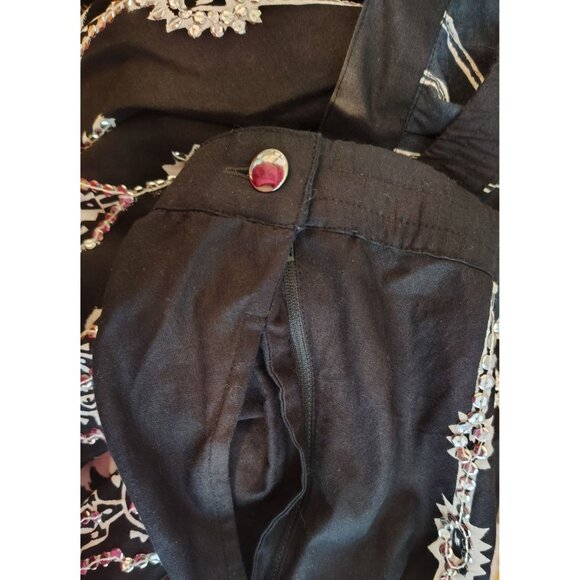 Sandy Starkman XL Skirt, Black White Embroidered, Boho Hippie, Maxi Cotton READ - Picture 7 of 8